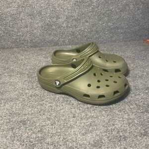 Crocs Classic EVA Clog Olive Green Unisex Size M5 W7 Shoes Comfort Sandals